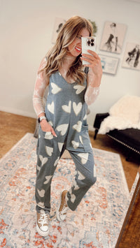 Nadine Romper | Grey Heart