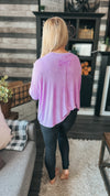 Lisa Ribbed Long Sleeve: Lavender
