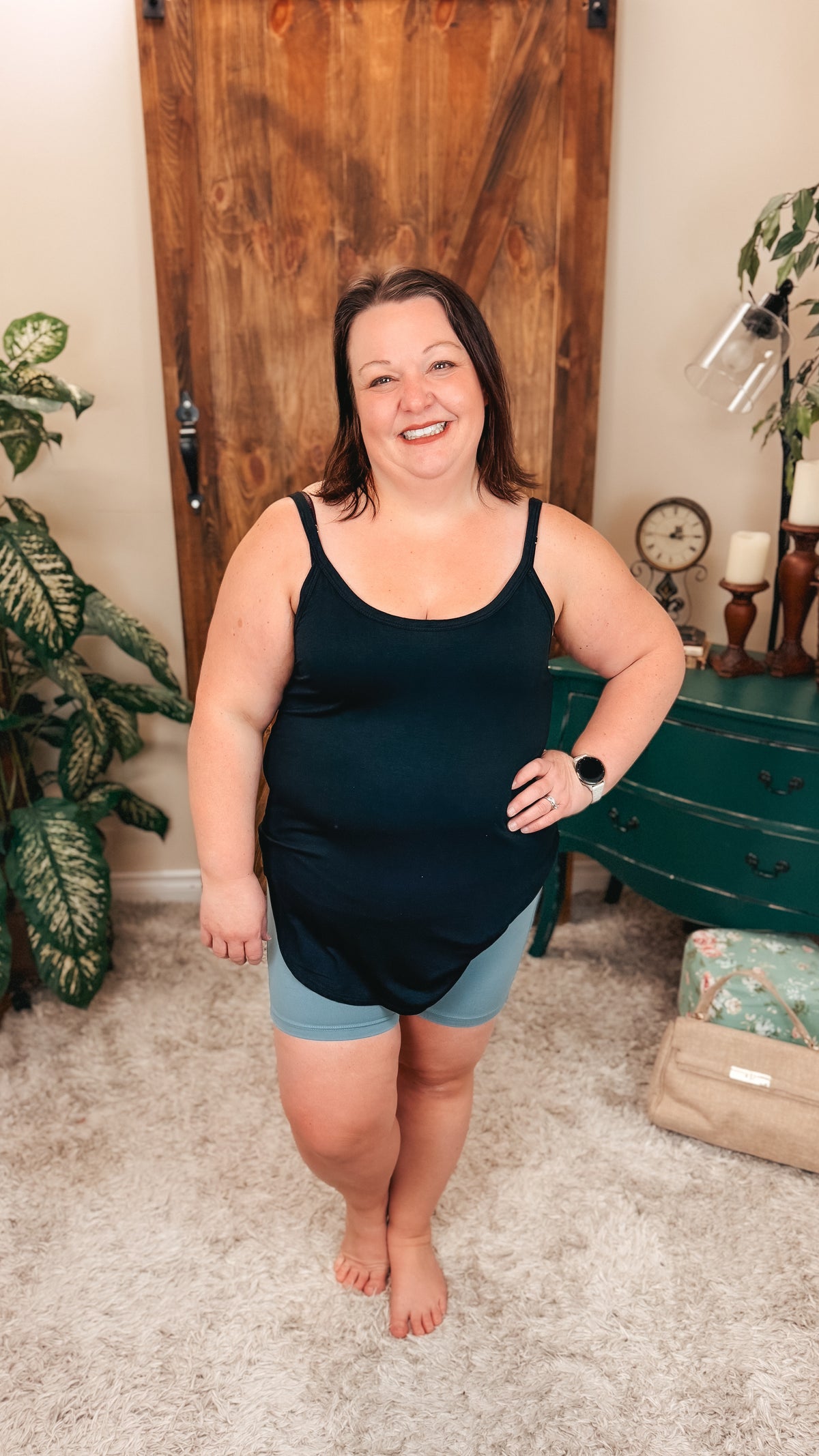 Christa Biker Shorts | Blue Grey