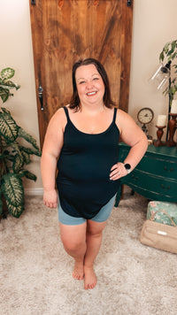 Christa Biker Shorts | Blue Grey