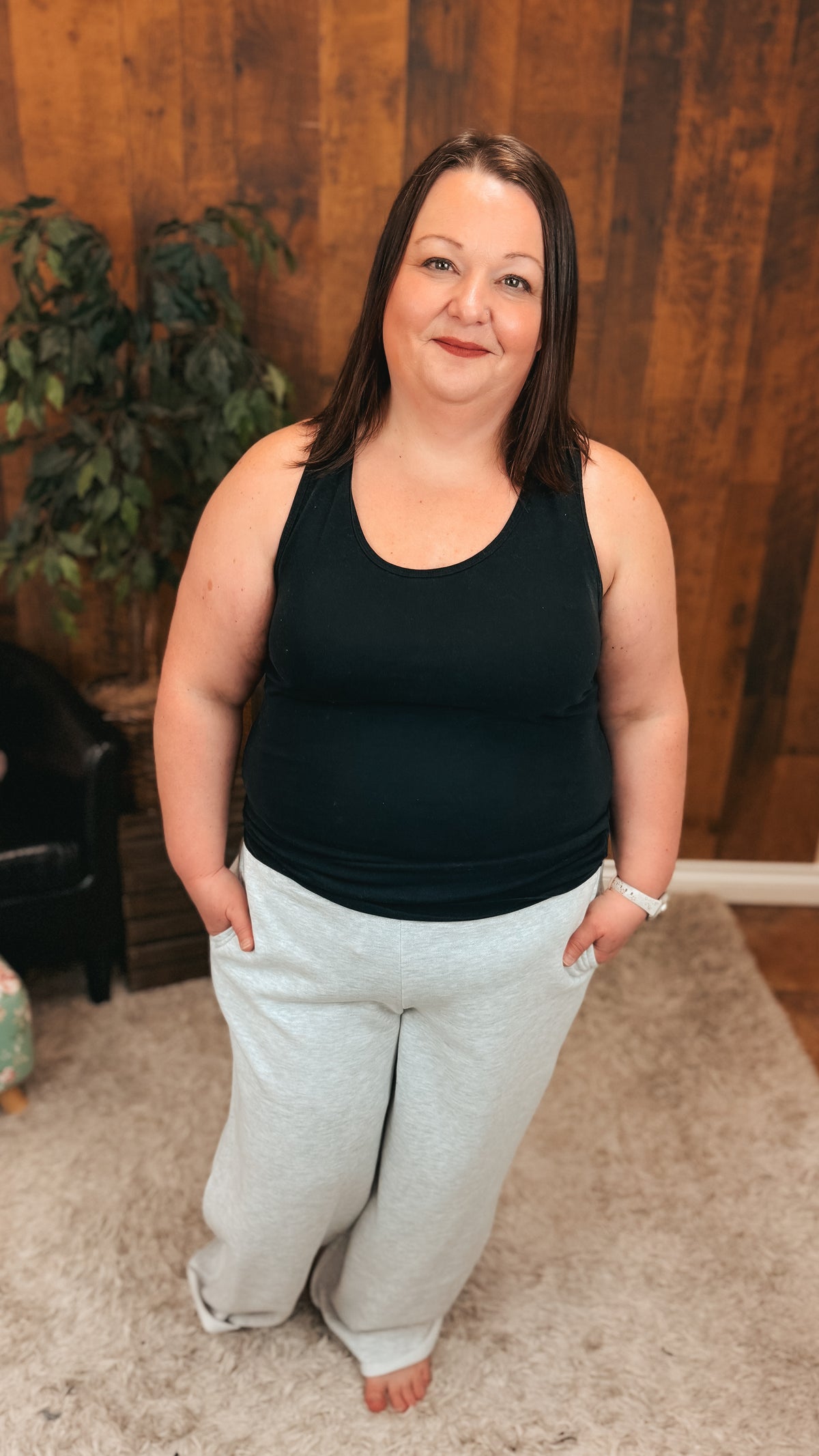 Toni Wide Leg Jogging Pants | Grey