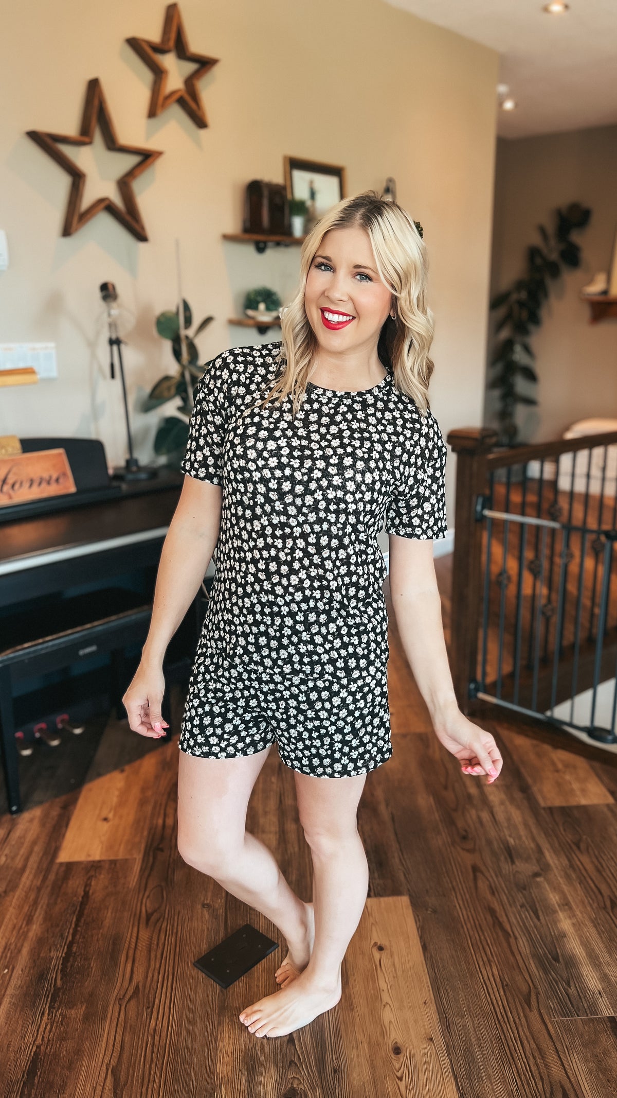 Farren Shorts Lounge Set | Black