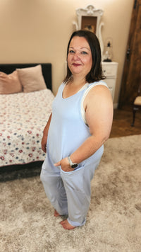 Jordyn Hotshot Romper: Periwinkle