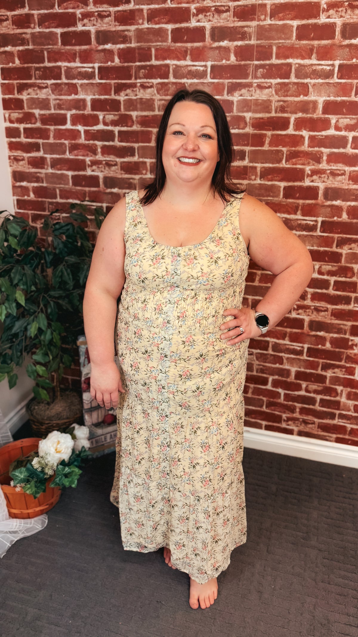 Natasha Floral Sundress | Light Yellow