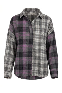 Jesslyn Plaid Flannel Top | Lavender