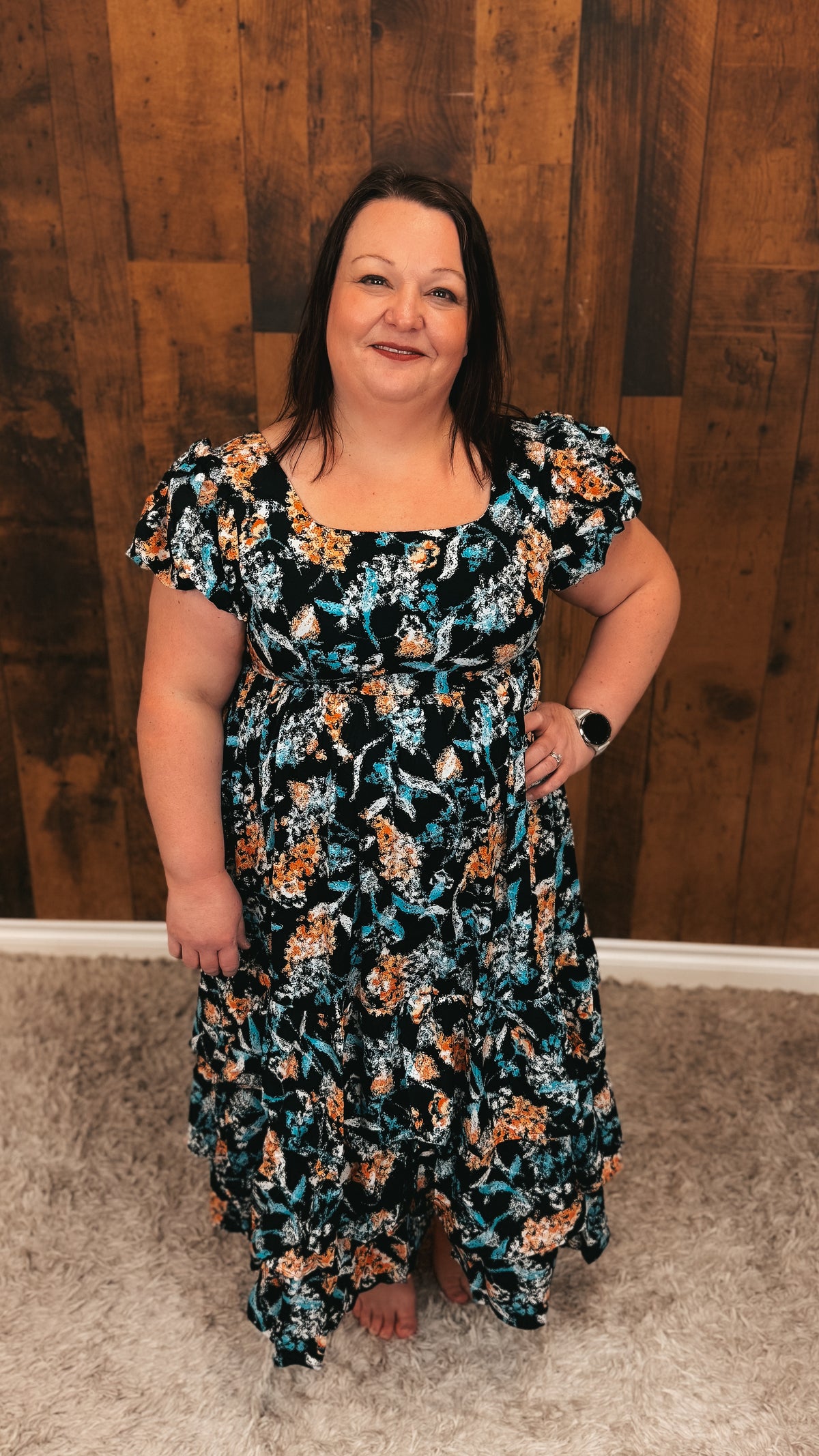 Lilly Floral Dress | Black