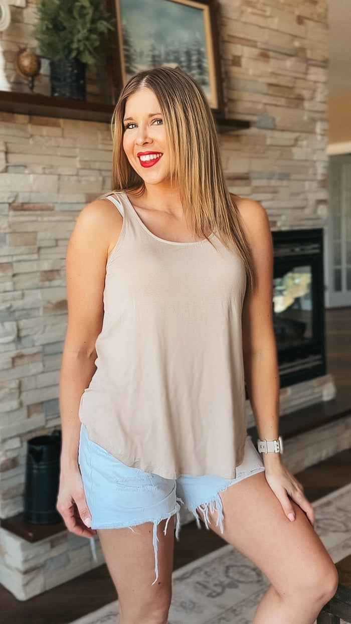 Morgan 2.0 Basic Tank Top | Mocha