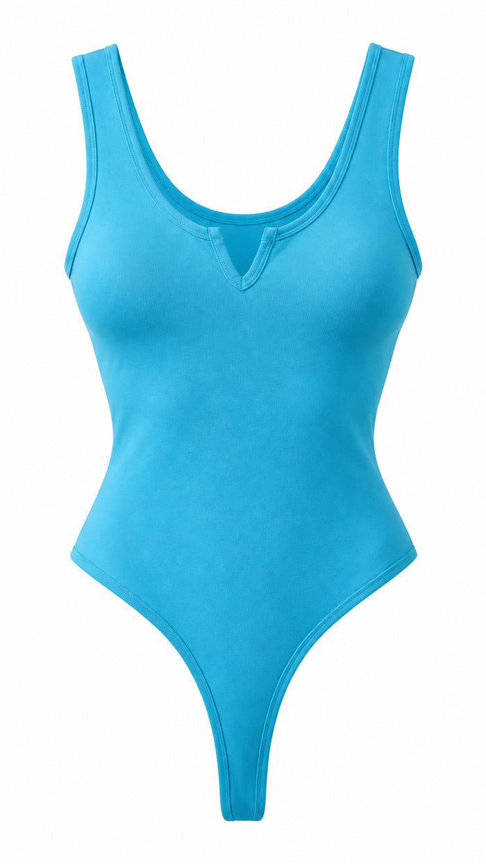 Mylie V-Neck Bodysuit | Sky Blue *SALE*