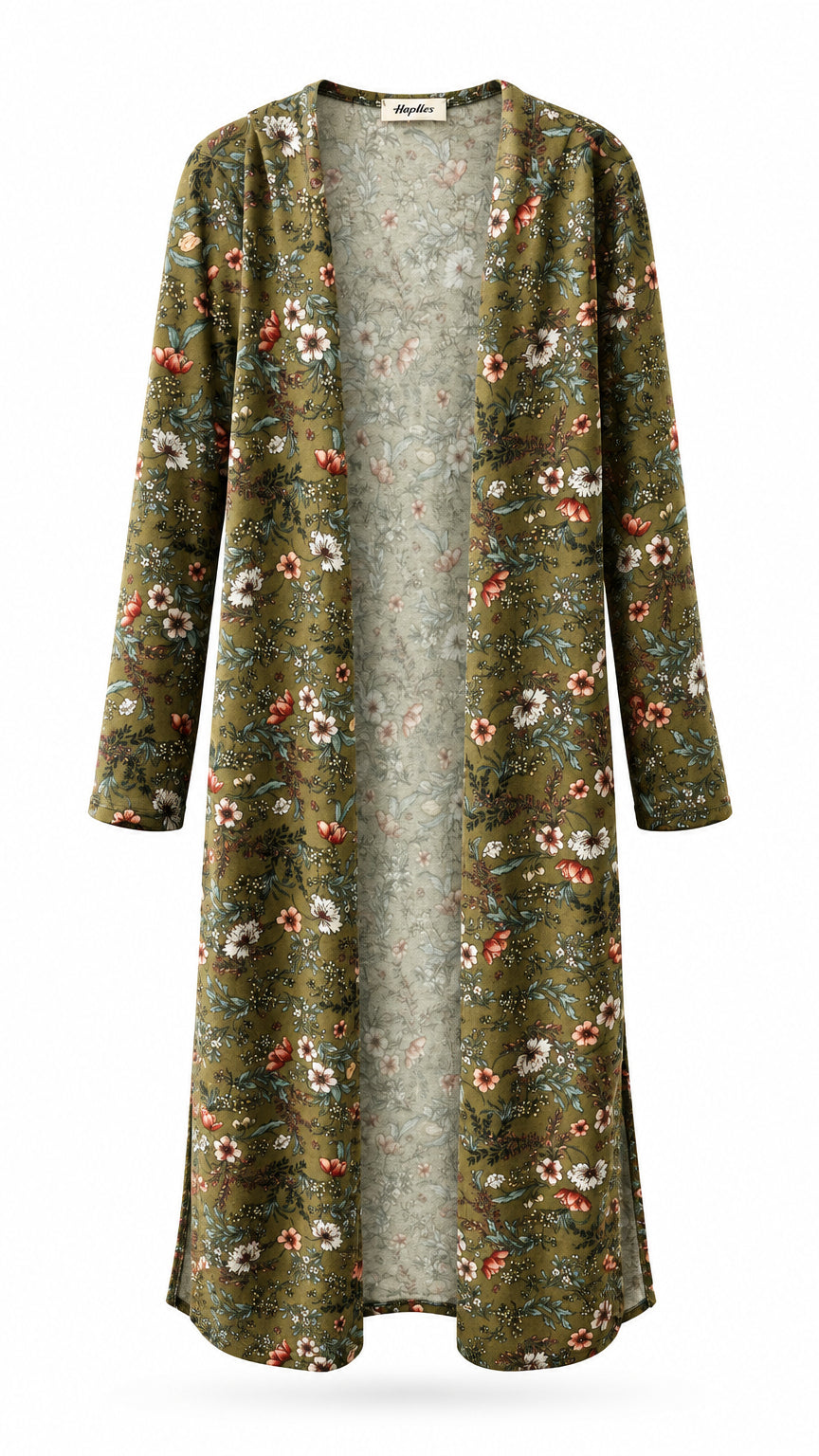 Kendal Floral Duster Cardigan | Floral Olive