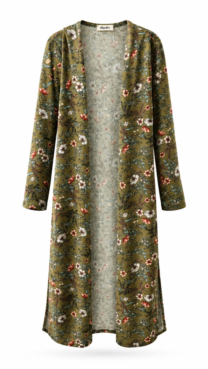 Kendal Floral Duster Cardigan | Floral Olive