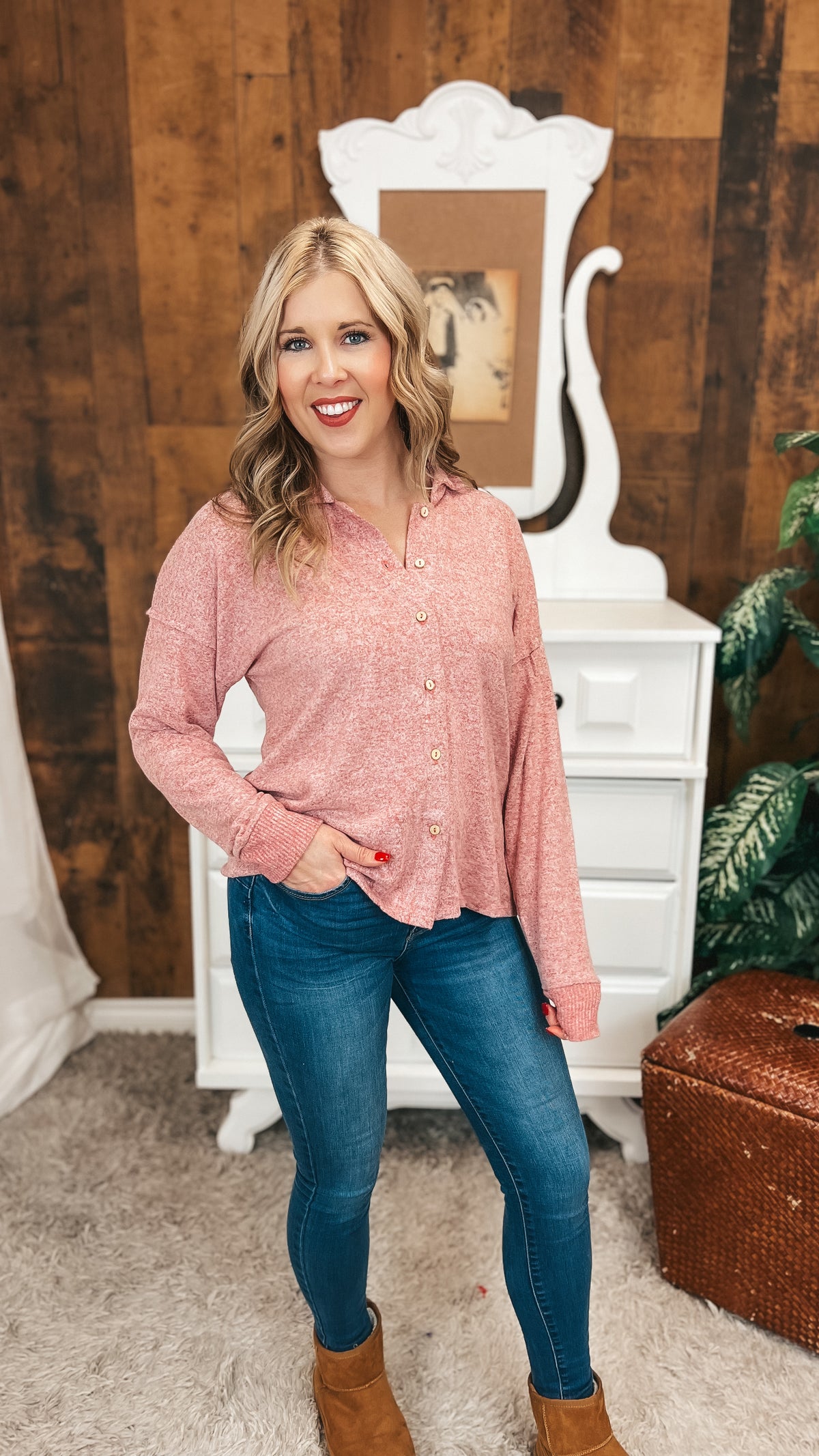 Loriann Button Shirt | Heather Rose