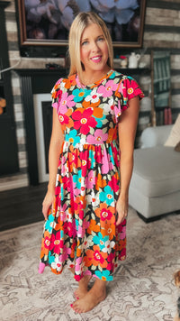 Victoria Floral Sundress: Bold