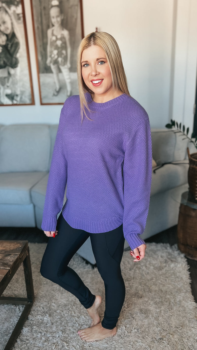 Scarlett Knit Sweater: Lavender