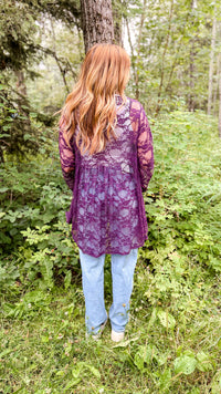 Rosemary Lace Cardigan | Purple