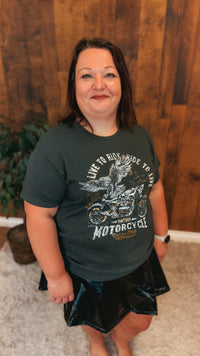 Motorcycle Graphic Tee | Grey