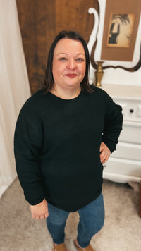 Scarlett Knit Sweater: Black