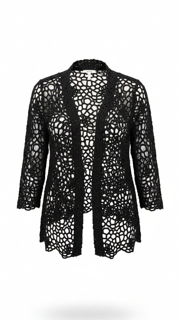 Donna Crochet Cardigan | Black *SALE*