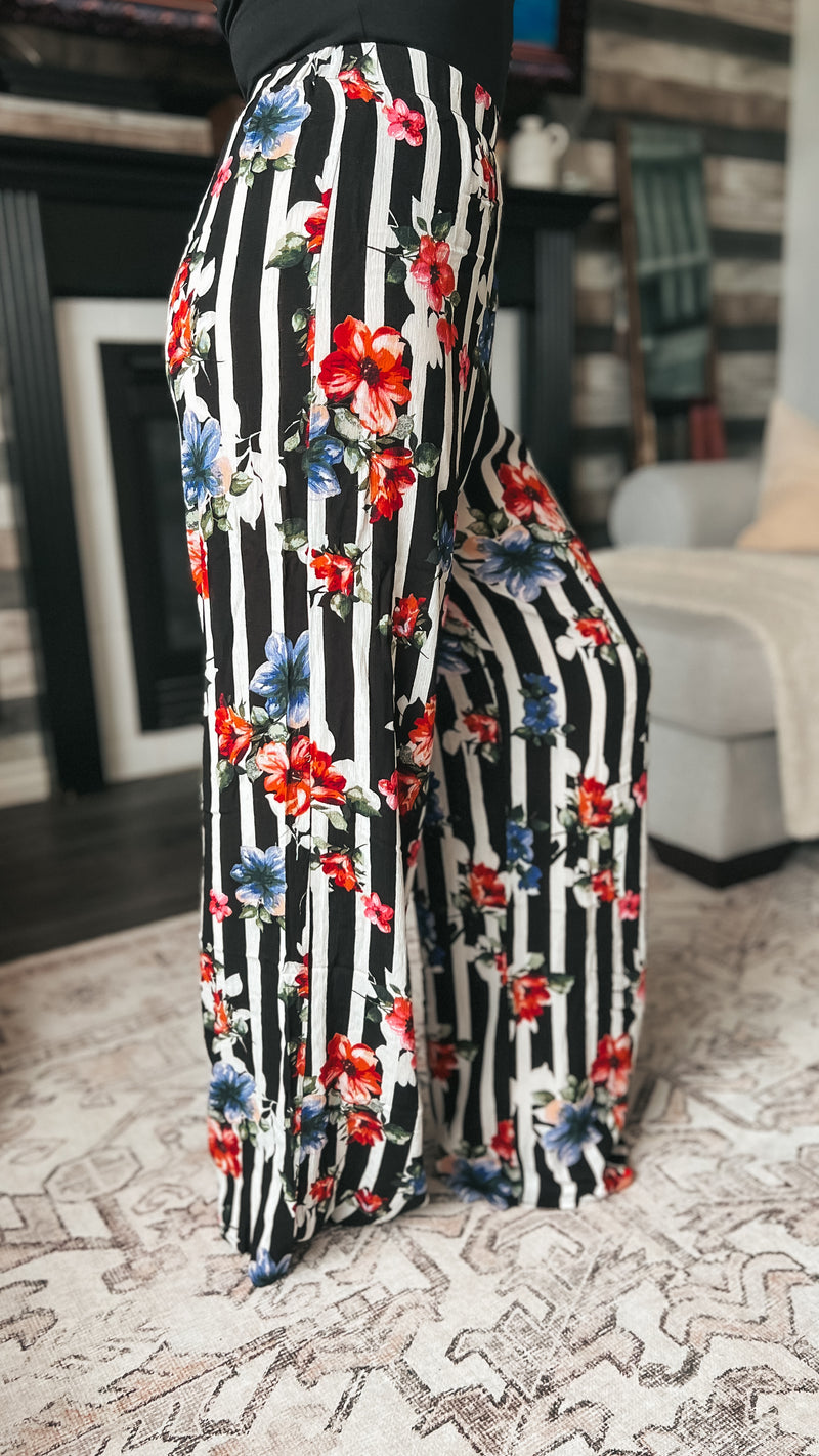 Shelly Wide Leg Floral Pants