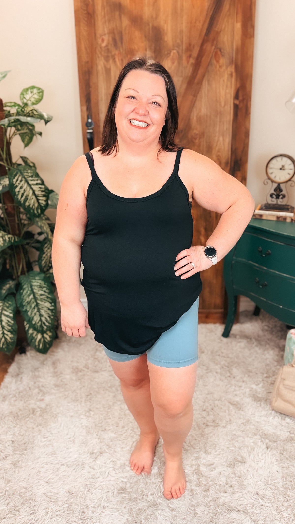 Christa Biker Shorts | Blue Grey