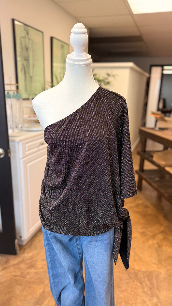 # 28 - Black Sparkle Blouse | SAMPLE SALE