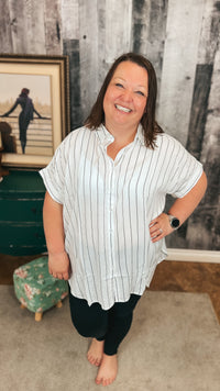 Lynn Stripe Blouse | White