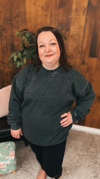 Olivia Basic Crewneck | Charcoal