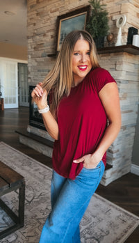 Morgan Basic Tee | Wine