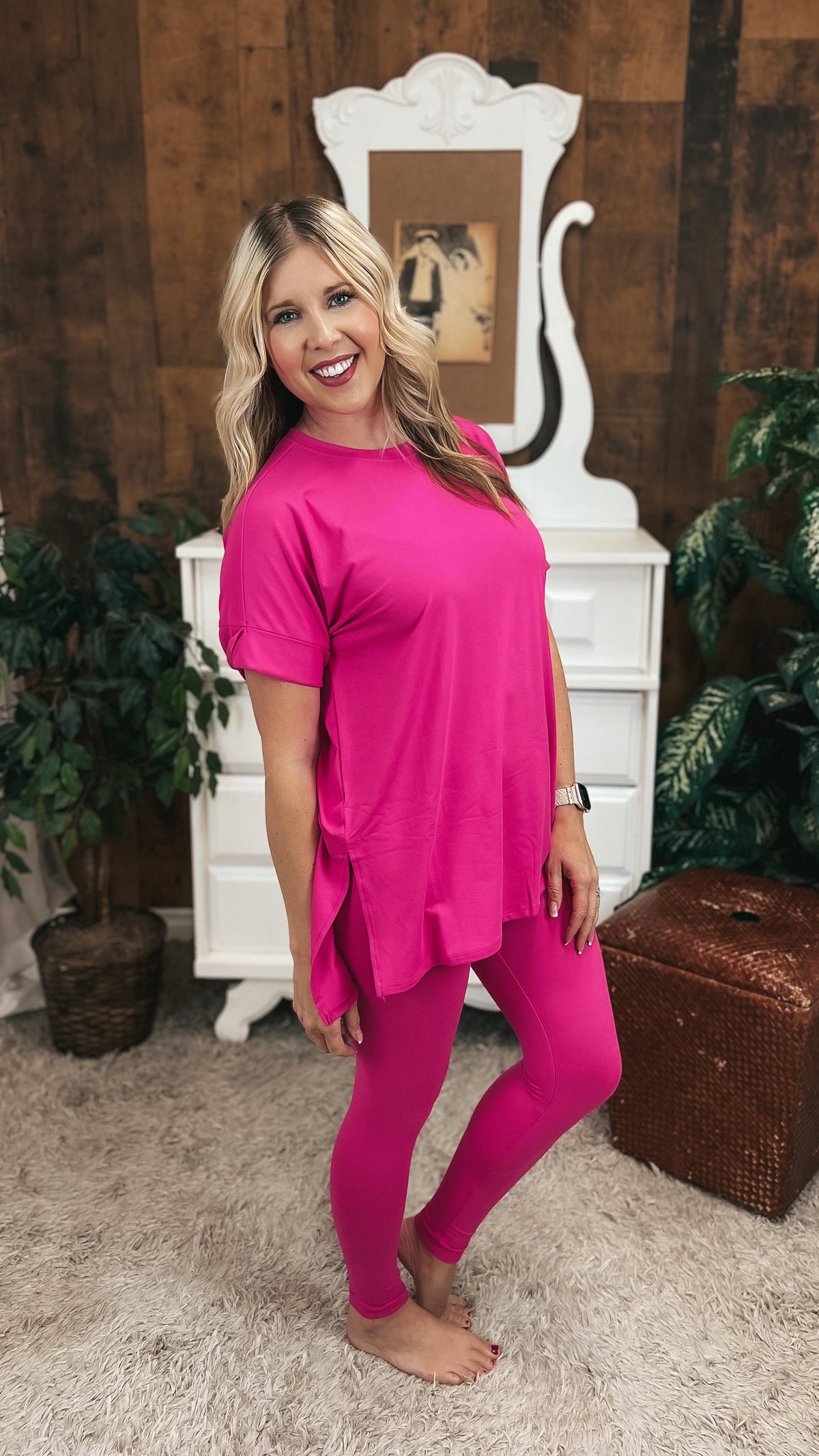 Skylar Lounge Set 2.0: Hot Pink