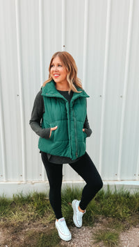 Tori Puffer Vest | Hunter Green