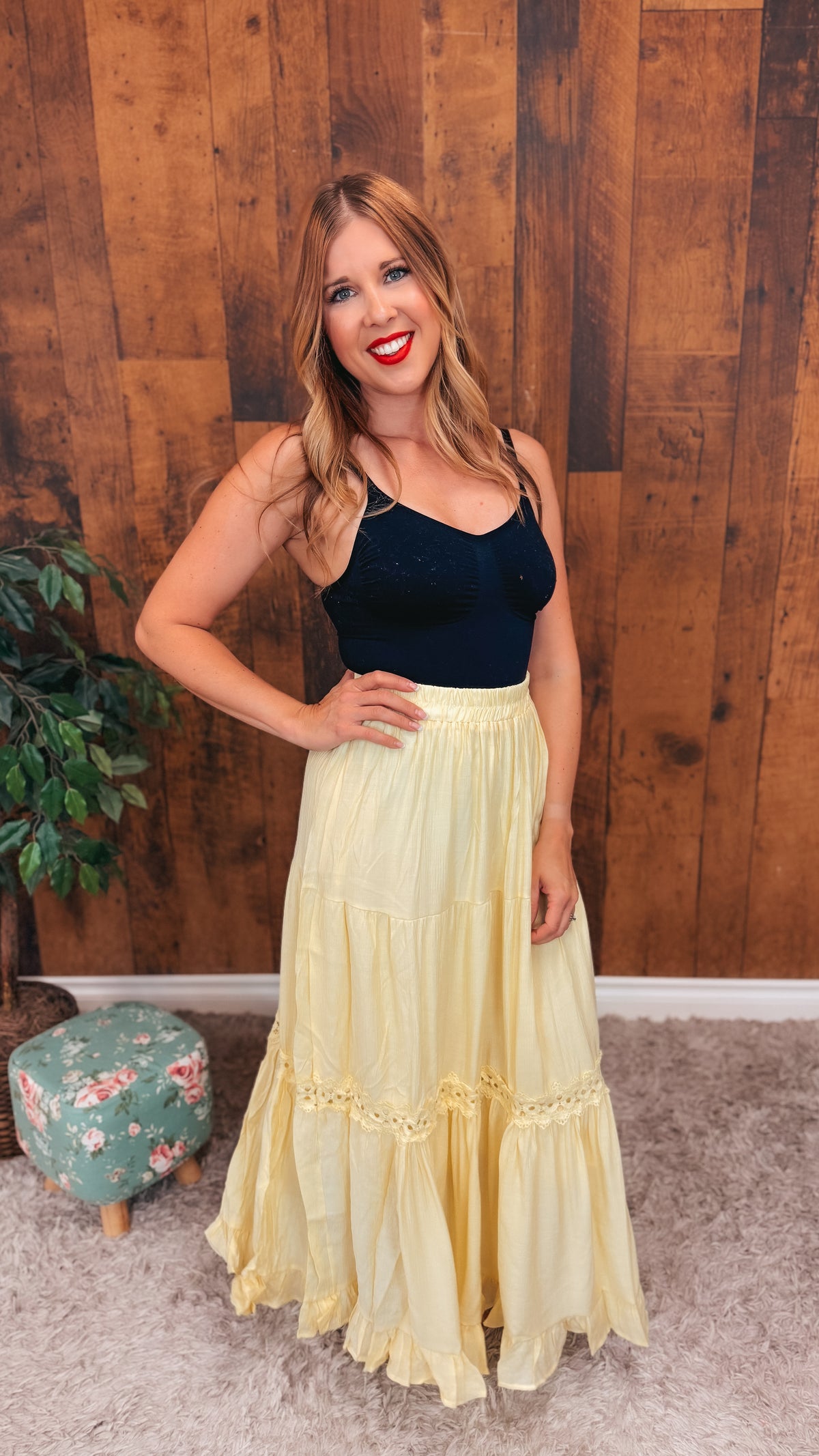 Martina Maxi Skirt| Yellow