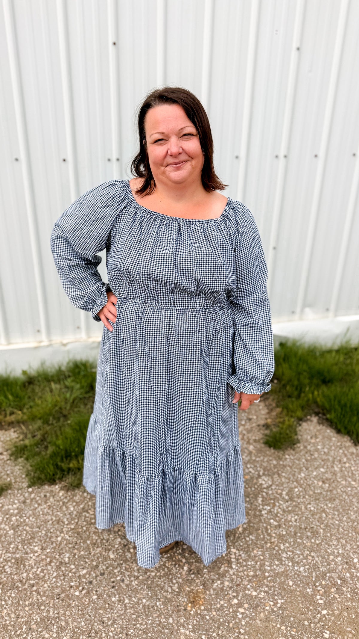 Autumn Plaid Sundress | Black & Ivory