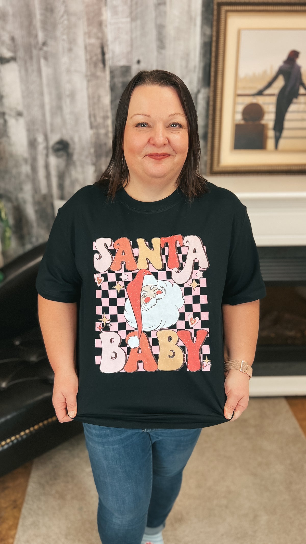 Santa Baby Tee| Black