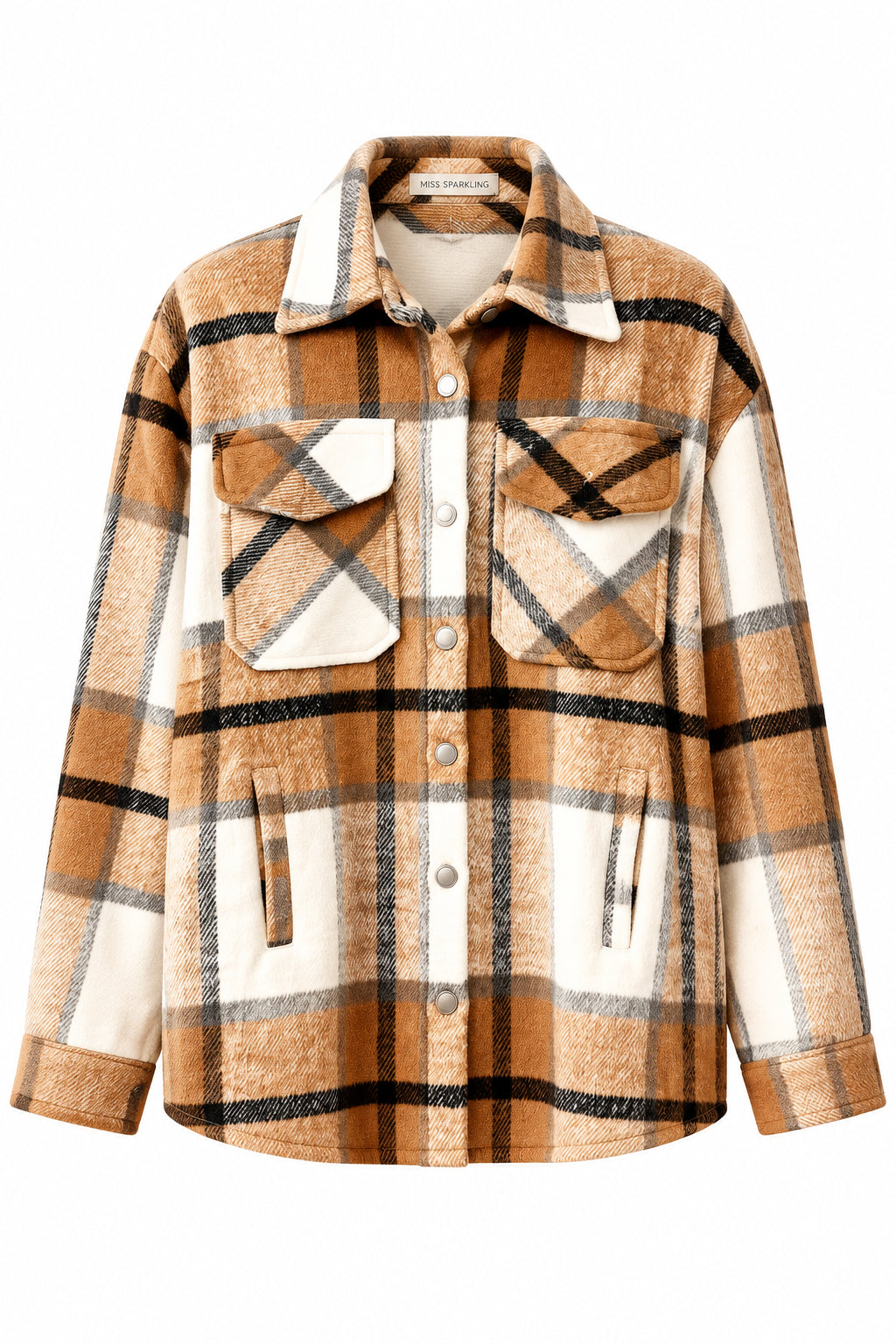 Charlotte Shacket| Brown & Cream *SALE*