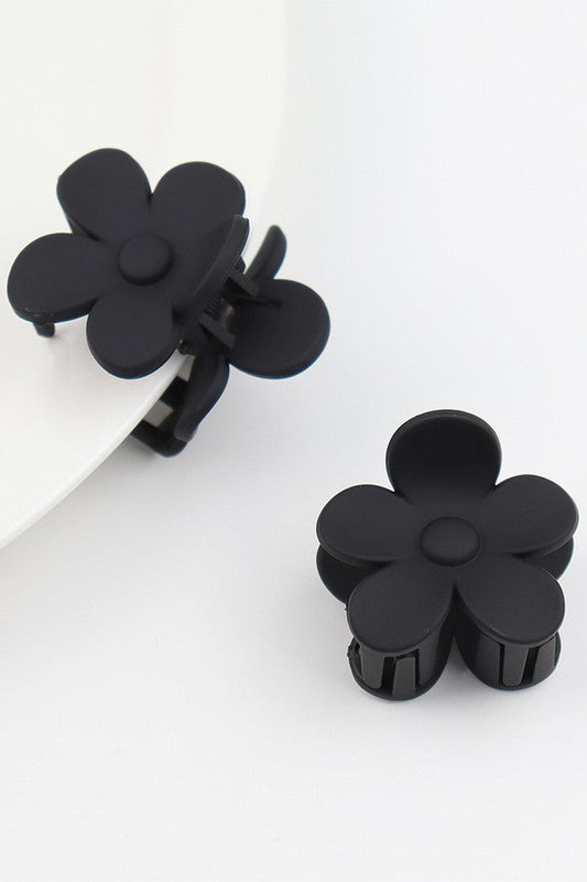 Flower Claw Clip | Black