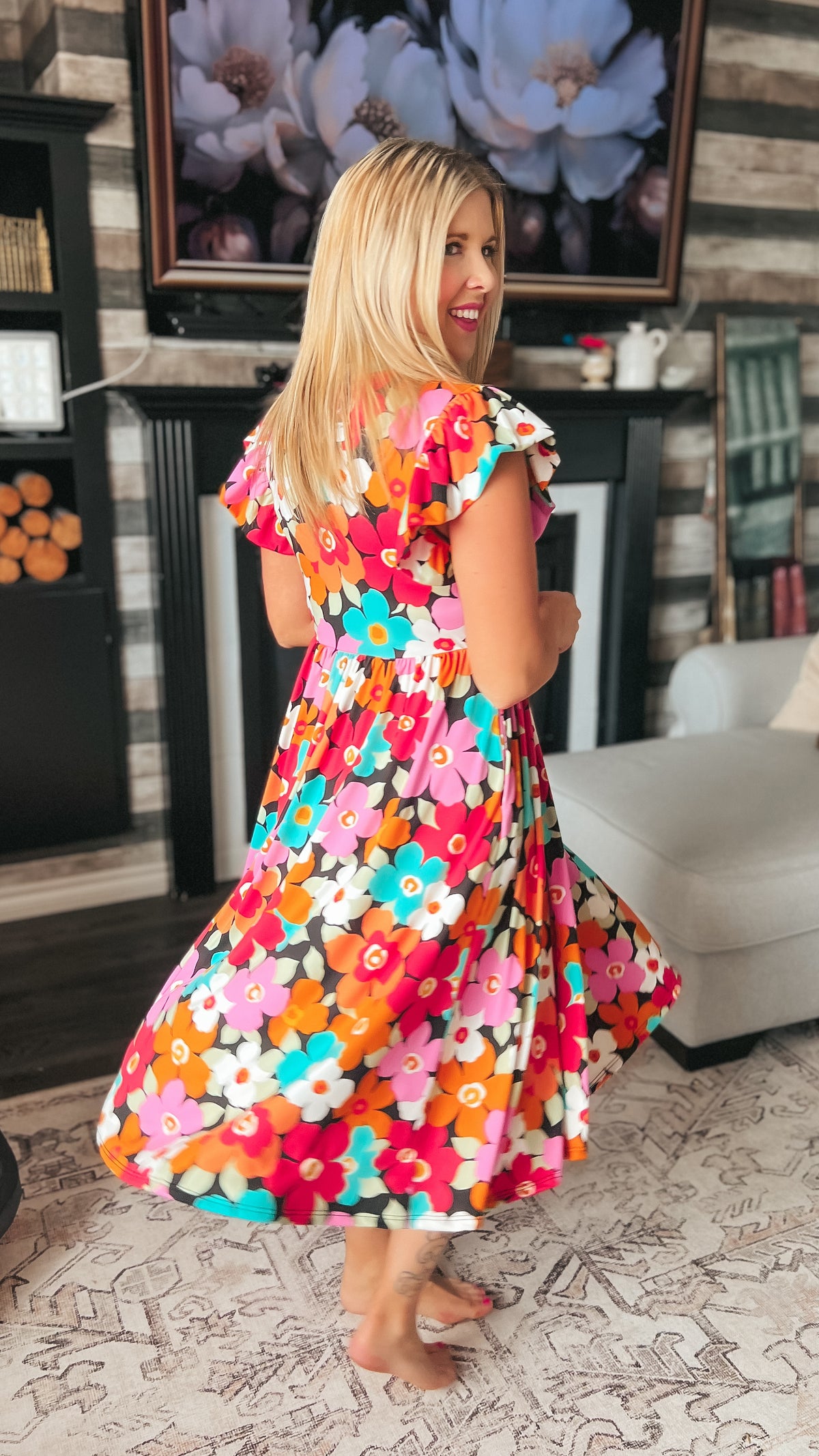 Victoria Floral Sundress: Bold