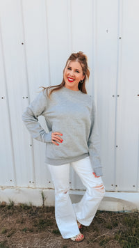 Holly Crewneck | Heather Grey