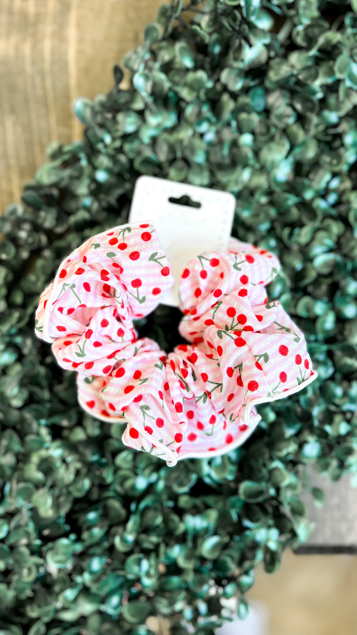 Cherry Scrunchie | Light Pink