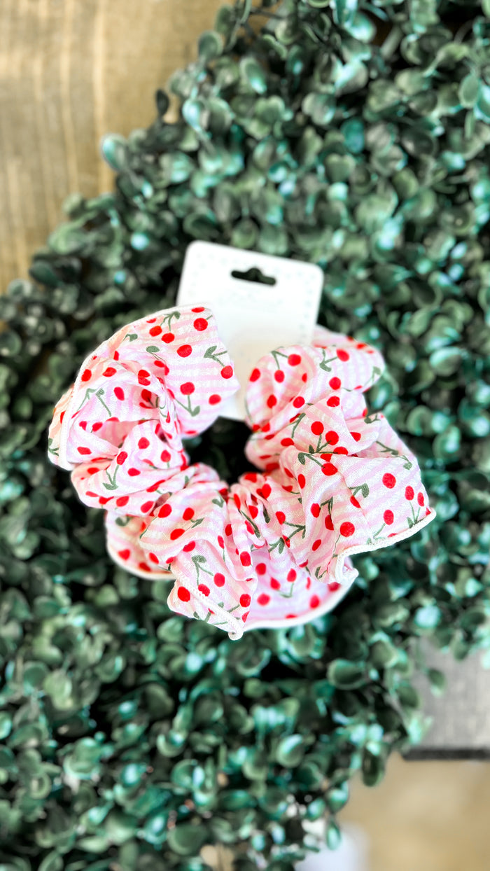 Cherry Scrunchie | Light Pink