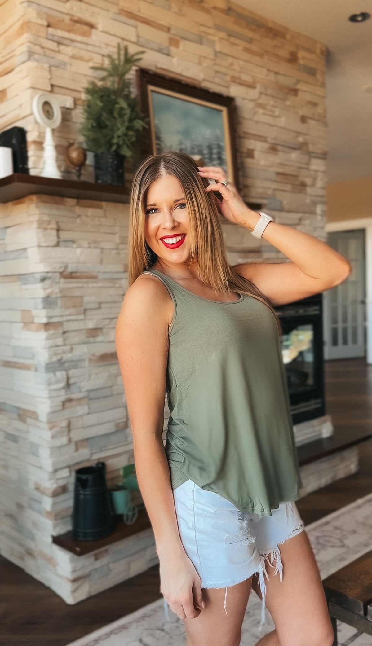 Morgan 2.0 Basic Tank Top | Olive