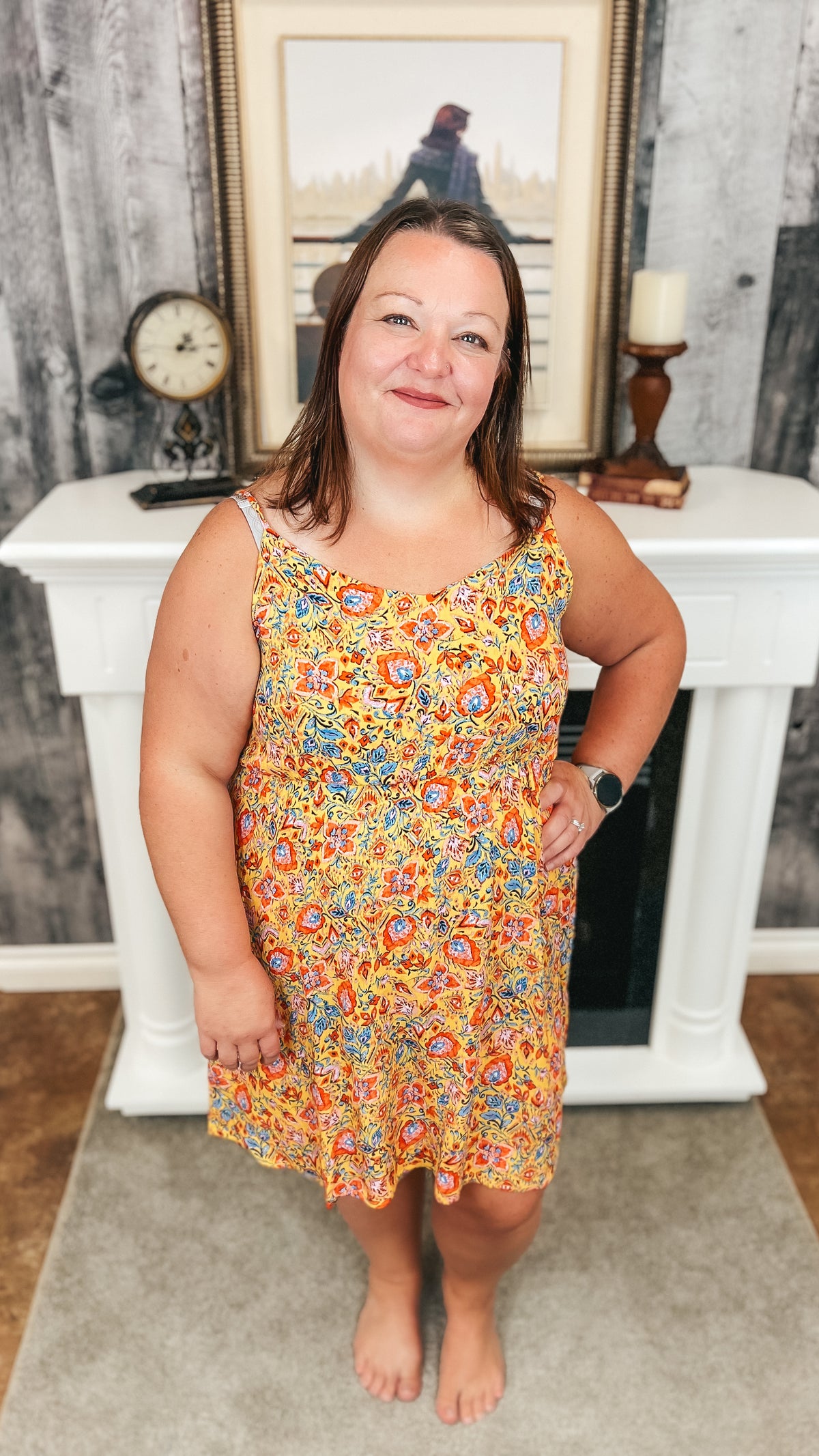 Diane Floral Sundress | Yellow