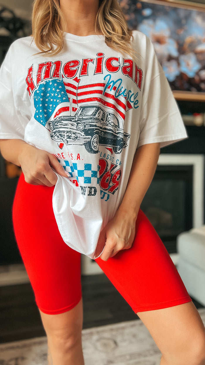 McKenna Biker Shorts | Red
