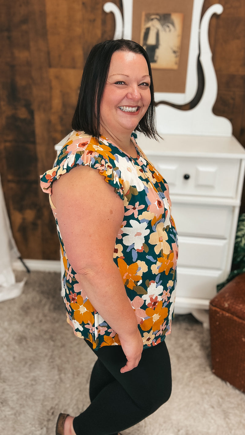 Eileen Floral Blouse | Green