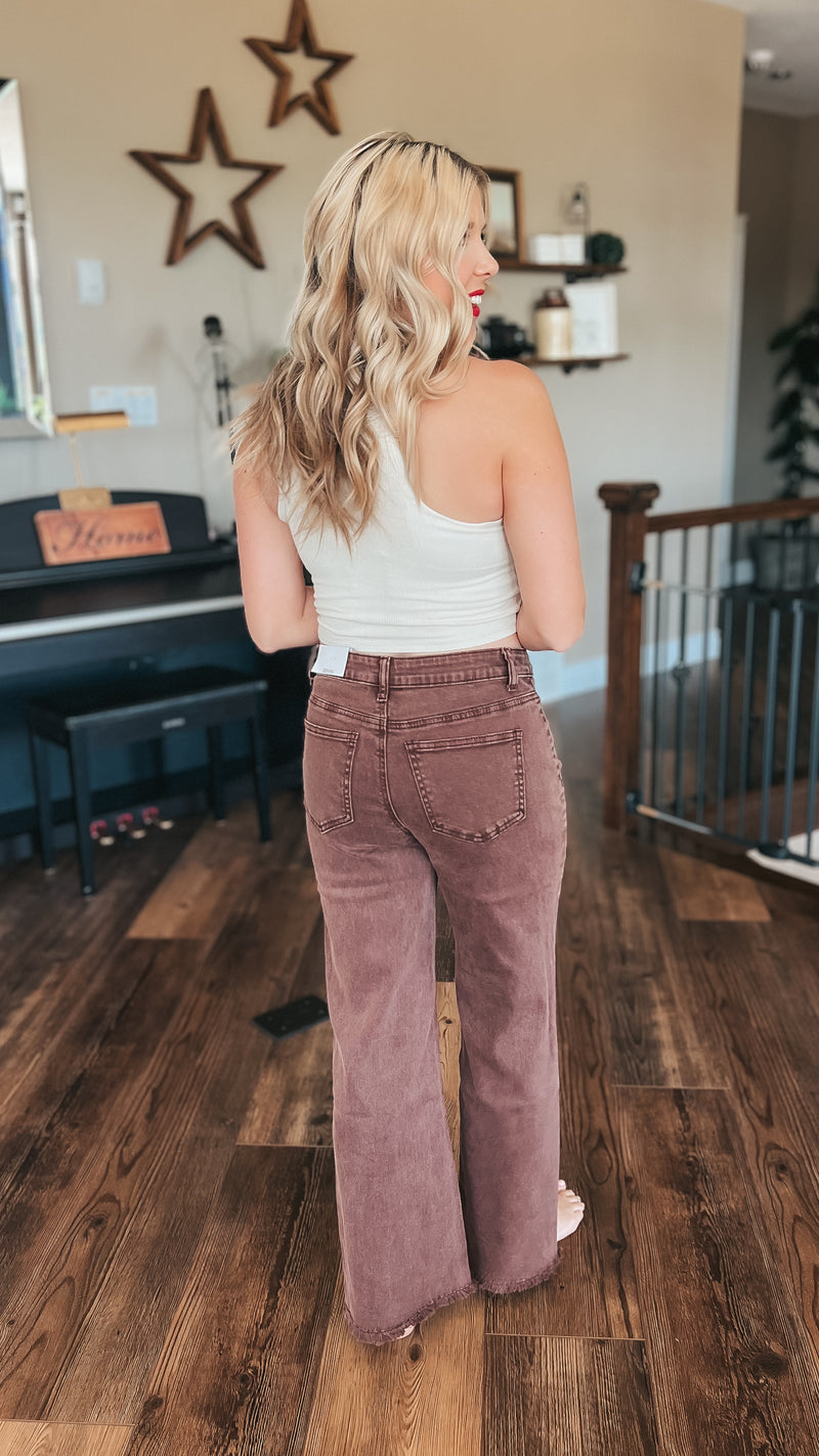 Cole Cutoff Denim | Brown
