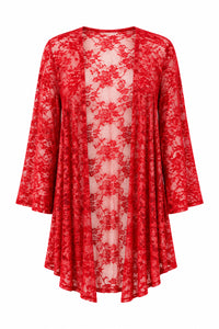 Rosemary Lace Cardigan | Red