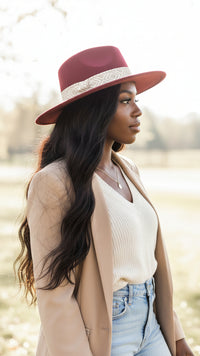 Anna Panama Hat | Wine