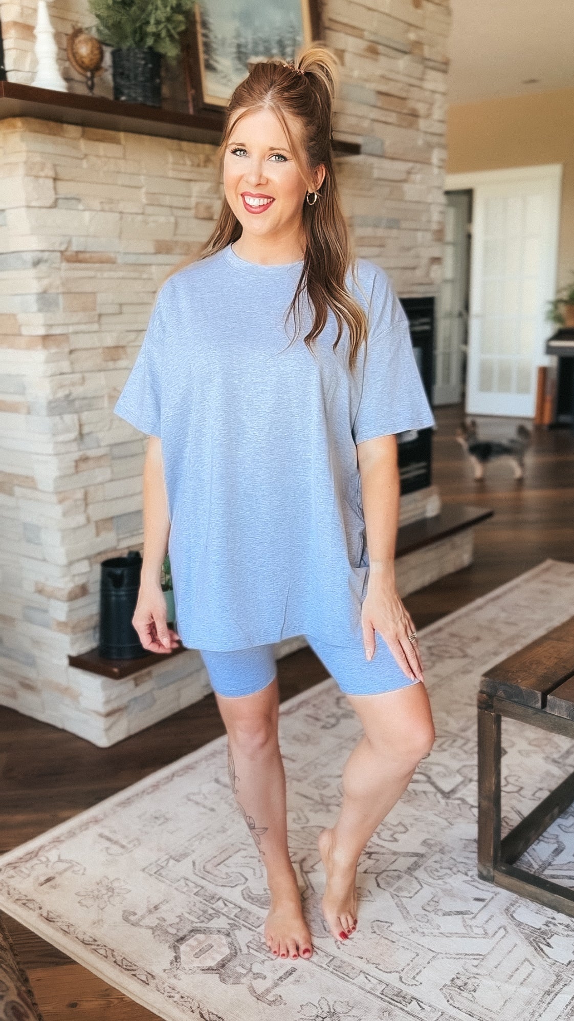 Nic Short Set: Heather Grey