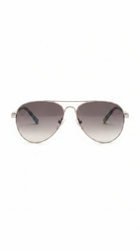 Floral Aviator Sunglasses & Case | Black & Ombre