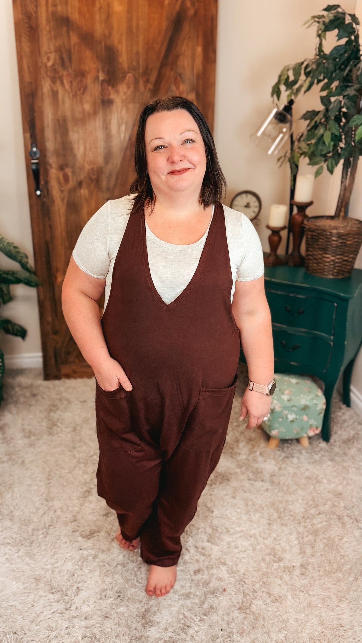 Jillian Romper | Chocolate Brown