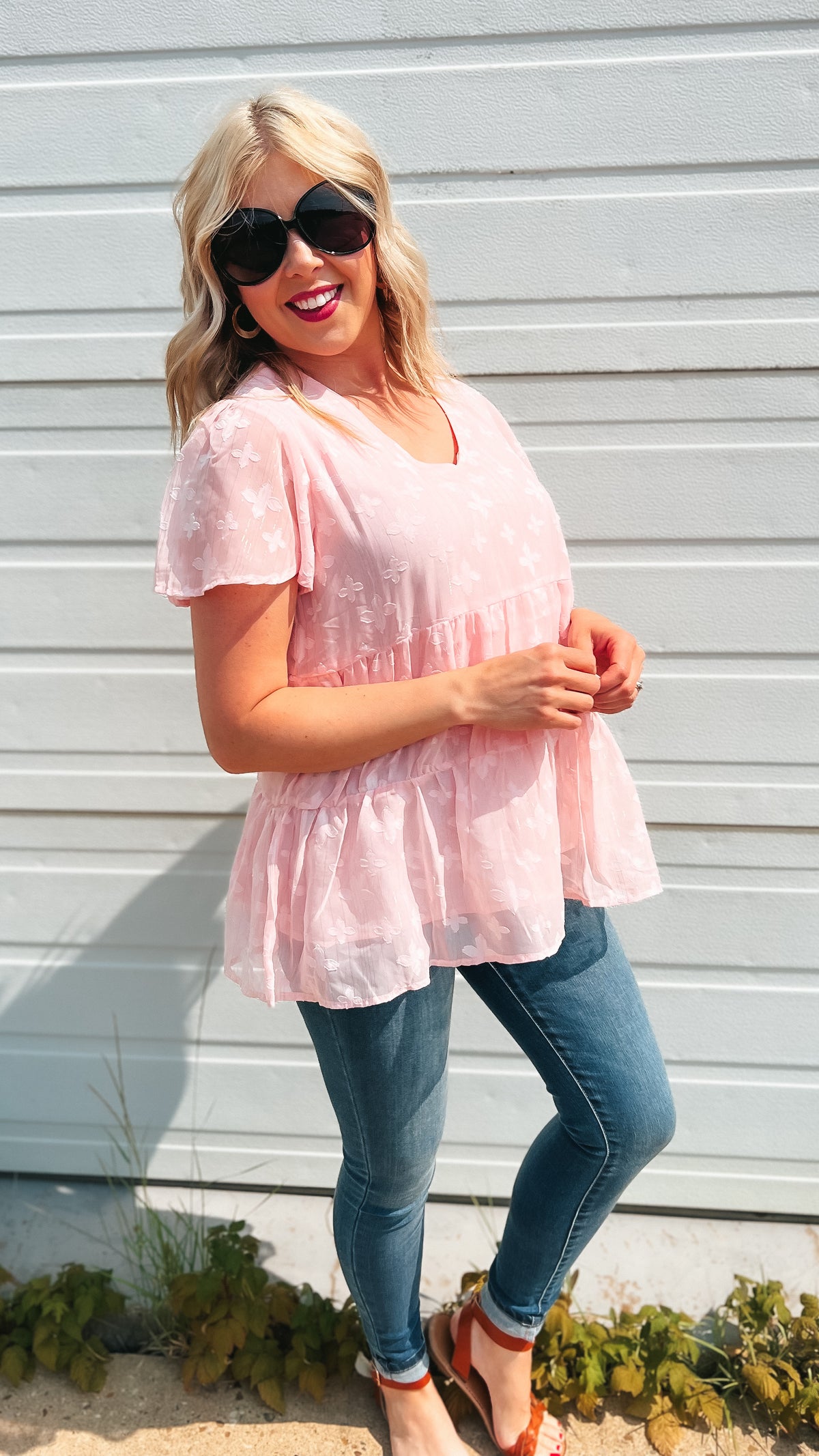 Aida Sheer Babydoll: Pink