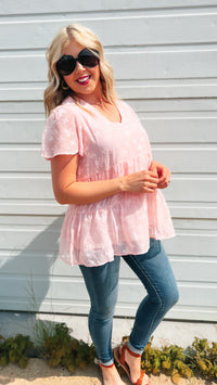 Aida Sheer Babydoll: Pink